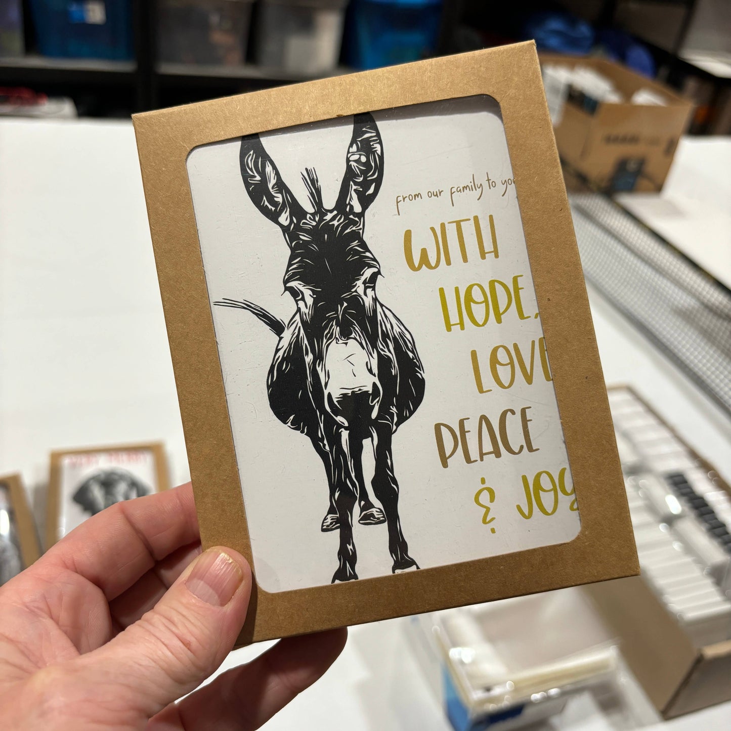 "Murphy" Donkey Holiday Notecard (Package of 6) Christmas