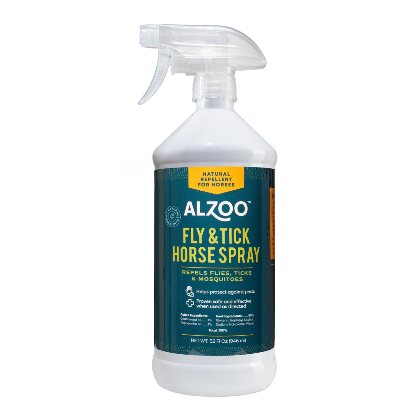 ALZOO Plant-Based Fly & Tick Horse Spray, 32oz