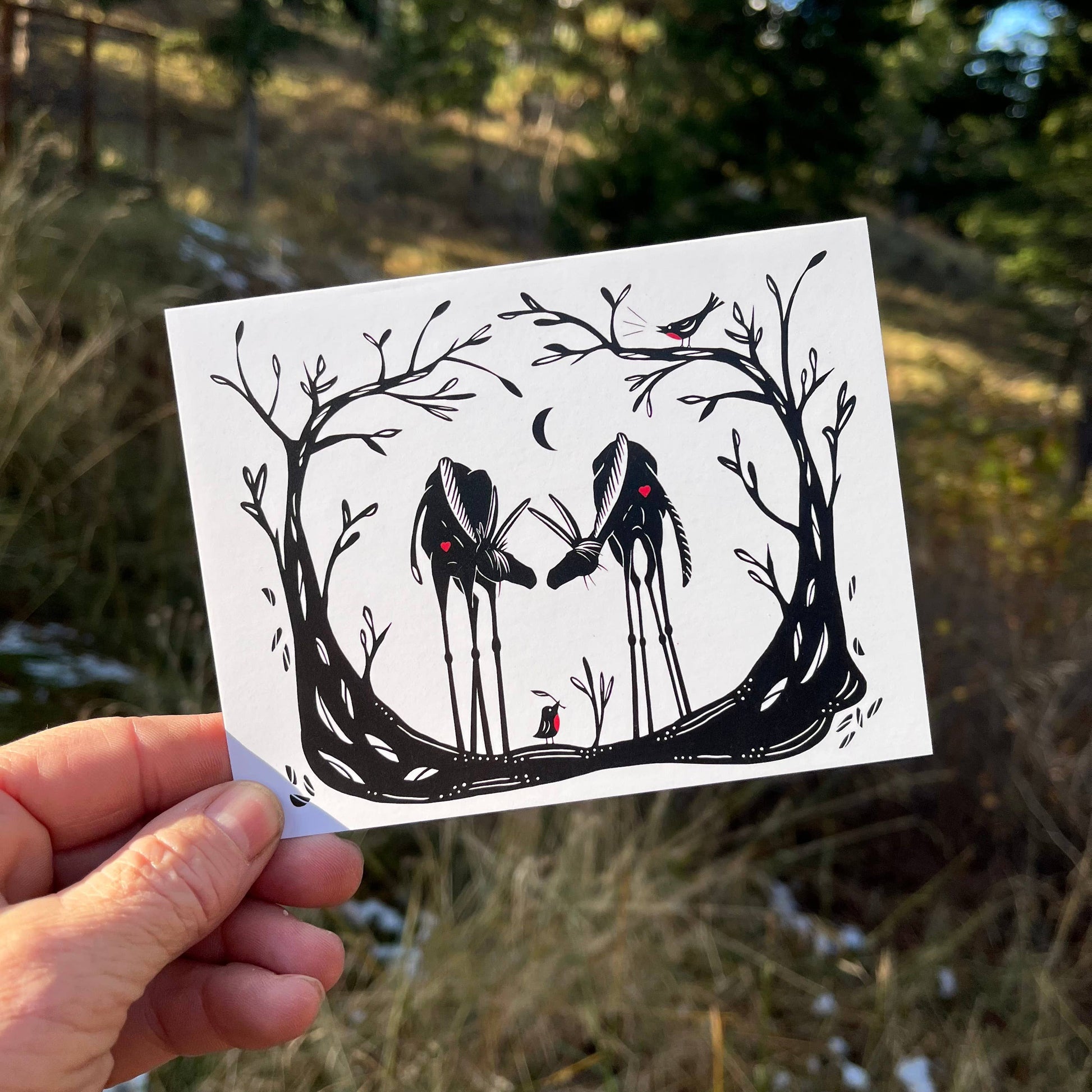 Donkey love 3 notecard holding 