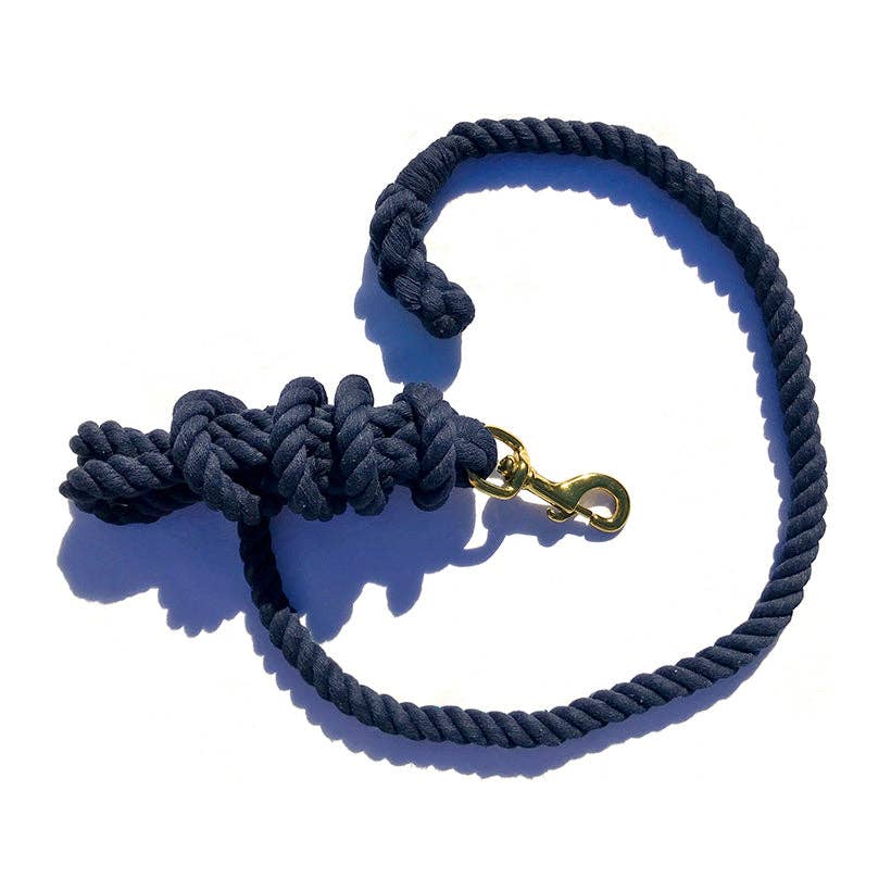 Cotton lead rope with brass snap