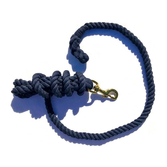 Cotton lead rope with brass snap