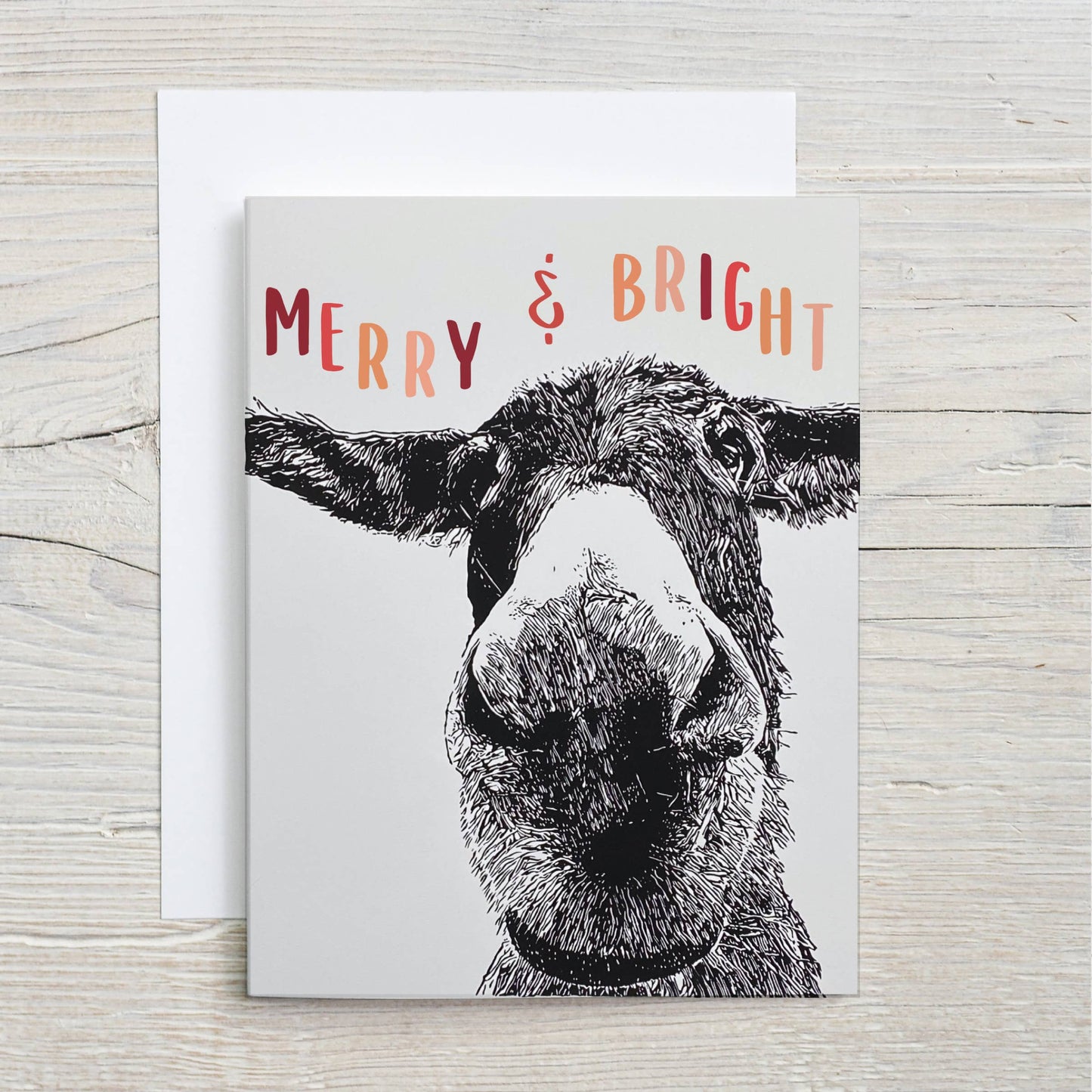 "Maya" Donkey Holiday Notecard (Package of 6) Christmas