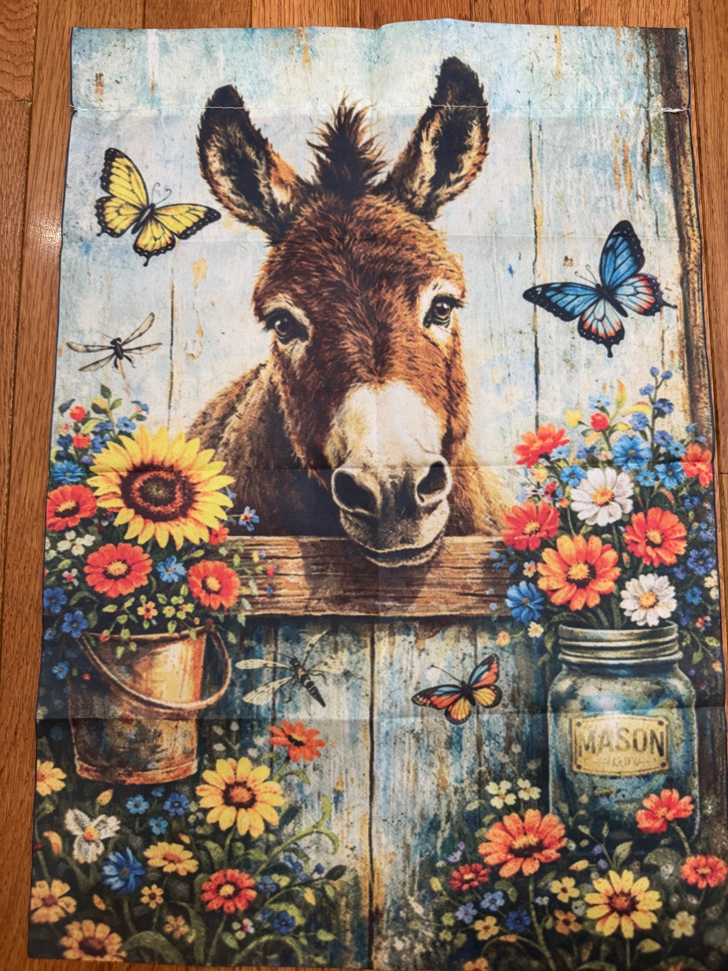 Donkey Garden Flag- Fabric