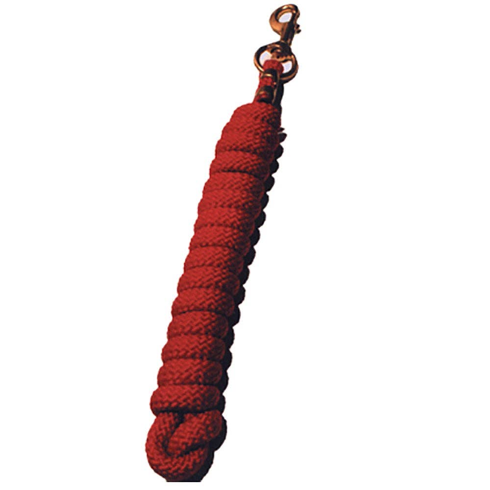 Braided Poly Lead Rope with Solid Brass Snap 8'