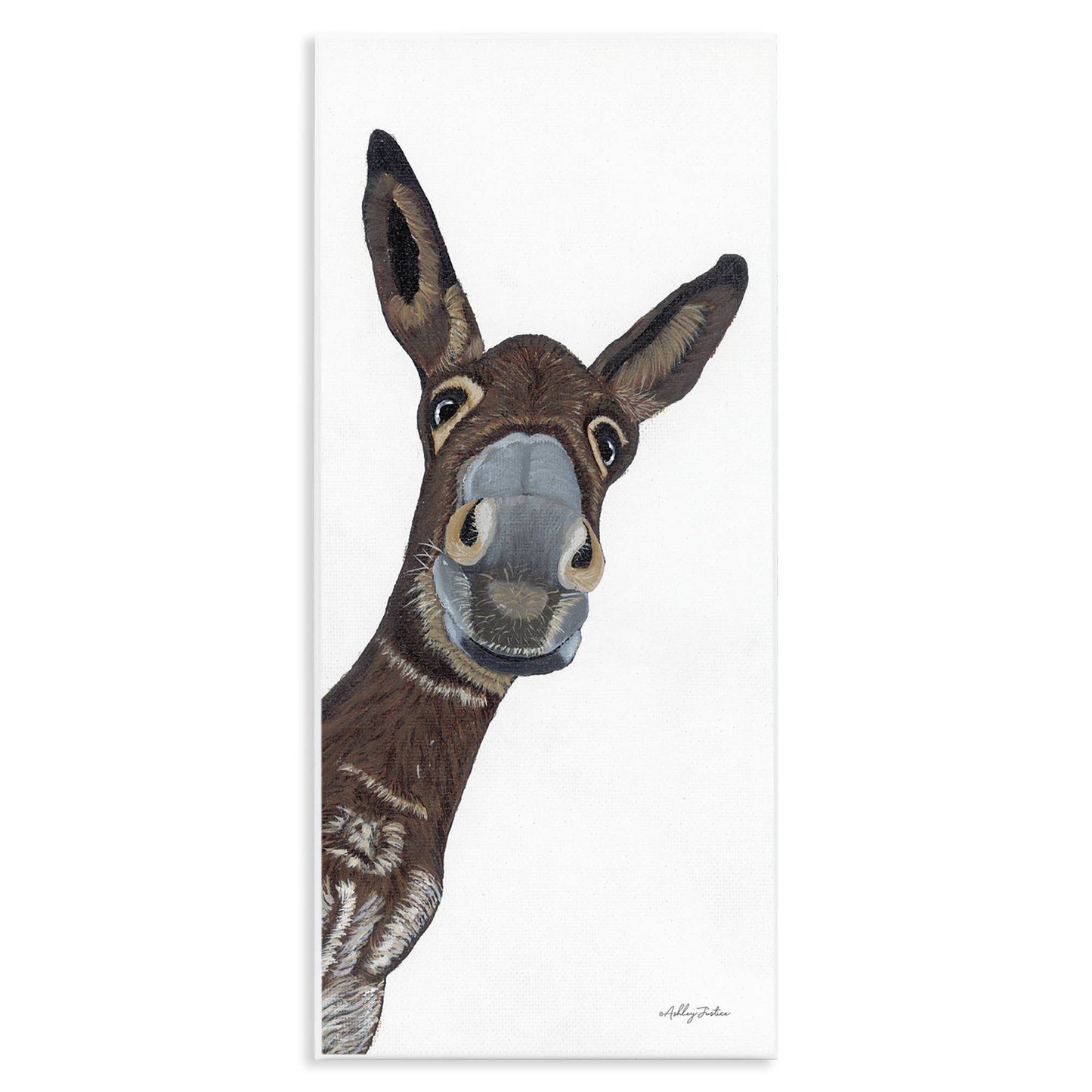 Donkey peeking wall art