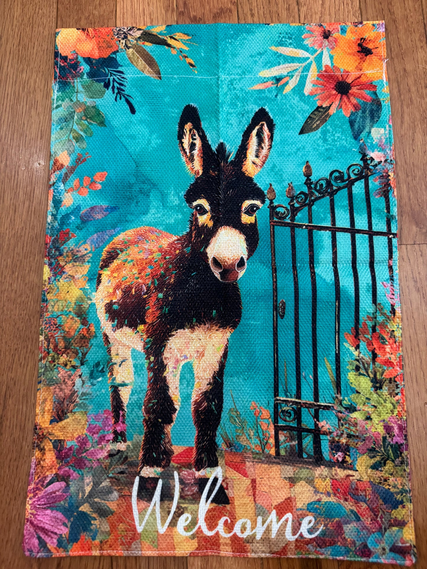 Donkey Garden Flags - woven polyester
