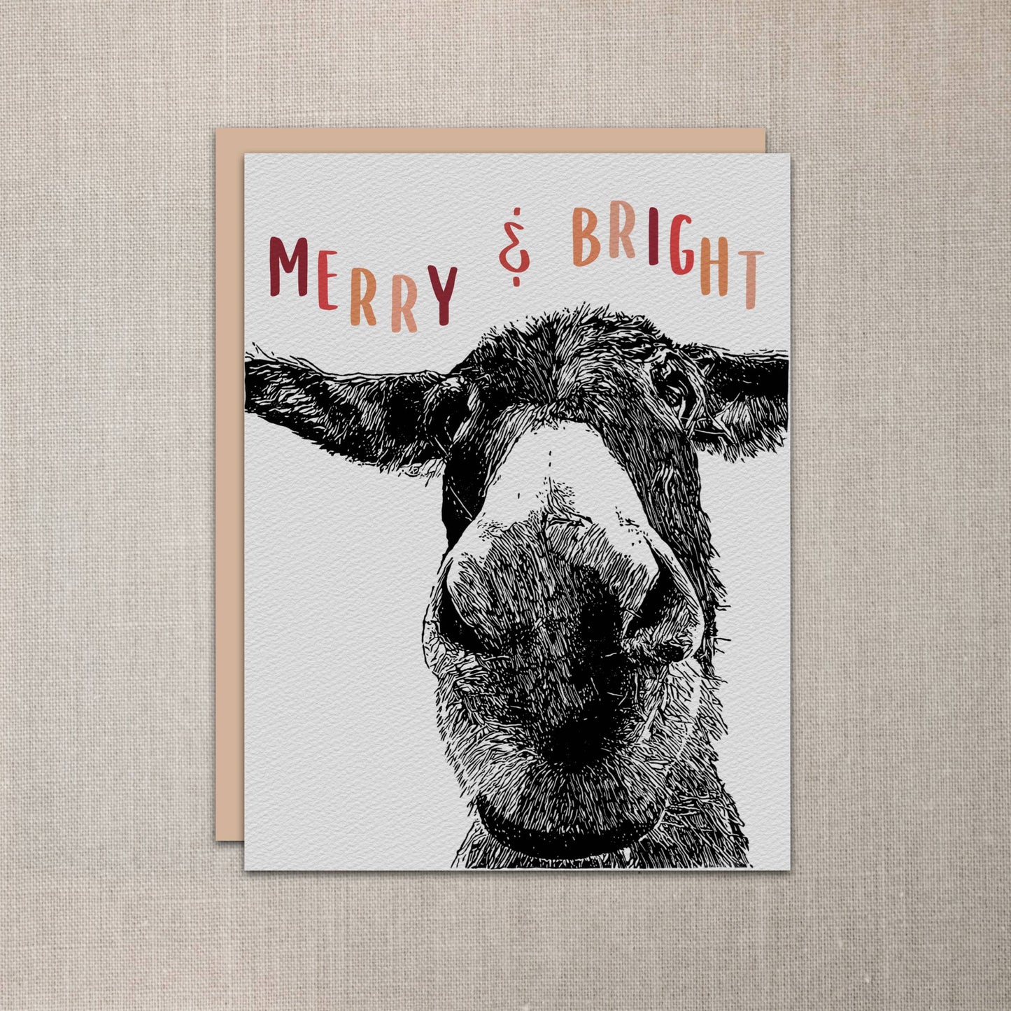 "Maya" Donkey Holiday Notecard (Package of 6) Christmas