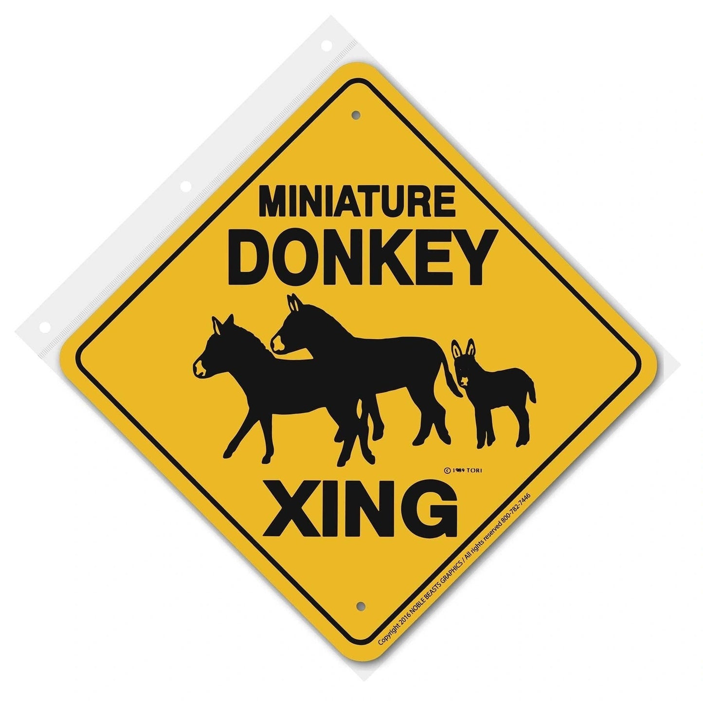 Miniature Donkey Xing Sign Aluminum 12 in X 12 in #20581