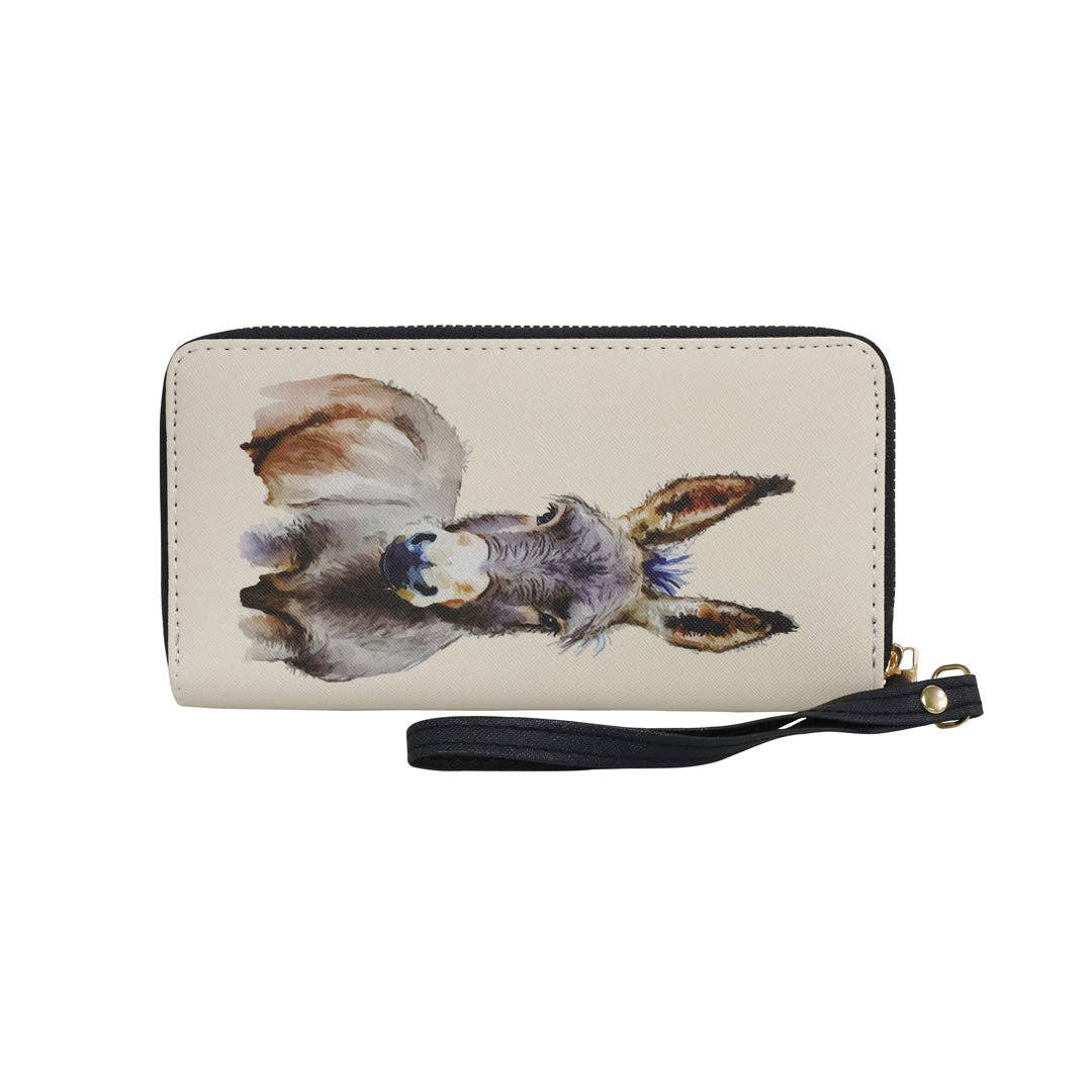Donkey theme clutch wallet