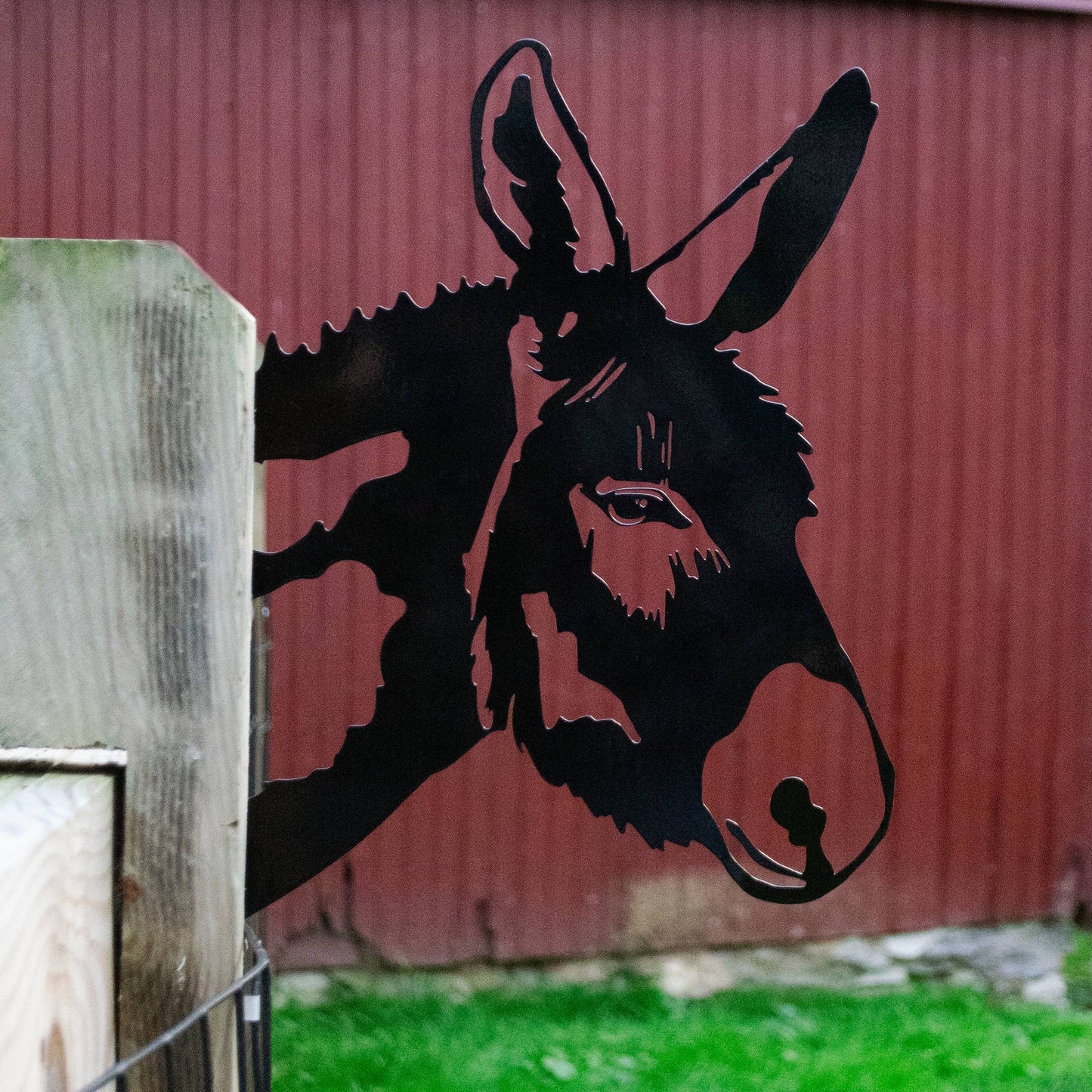 Metal art design donkey head 2