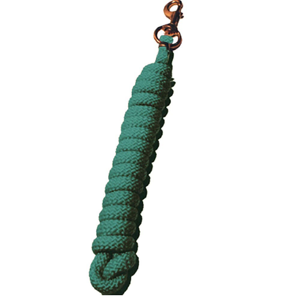 Braided Poly Lead Rope with Solid Brass Snap 8'