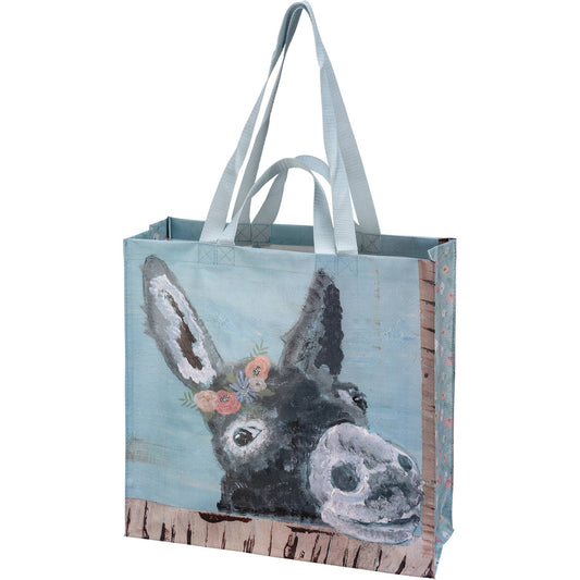 Tote bag with a donkey design