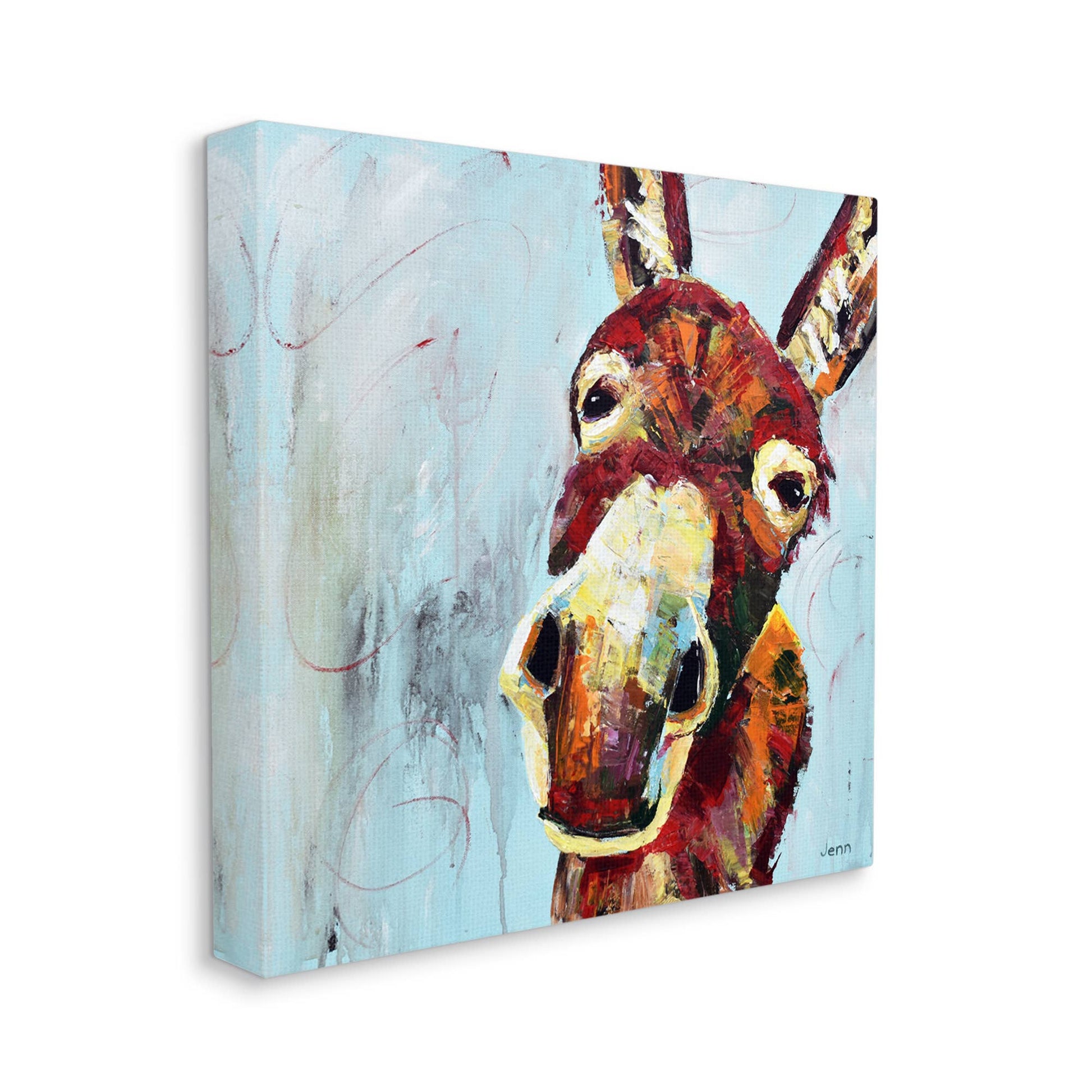Donkey face canvas side