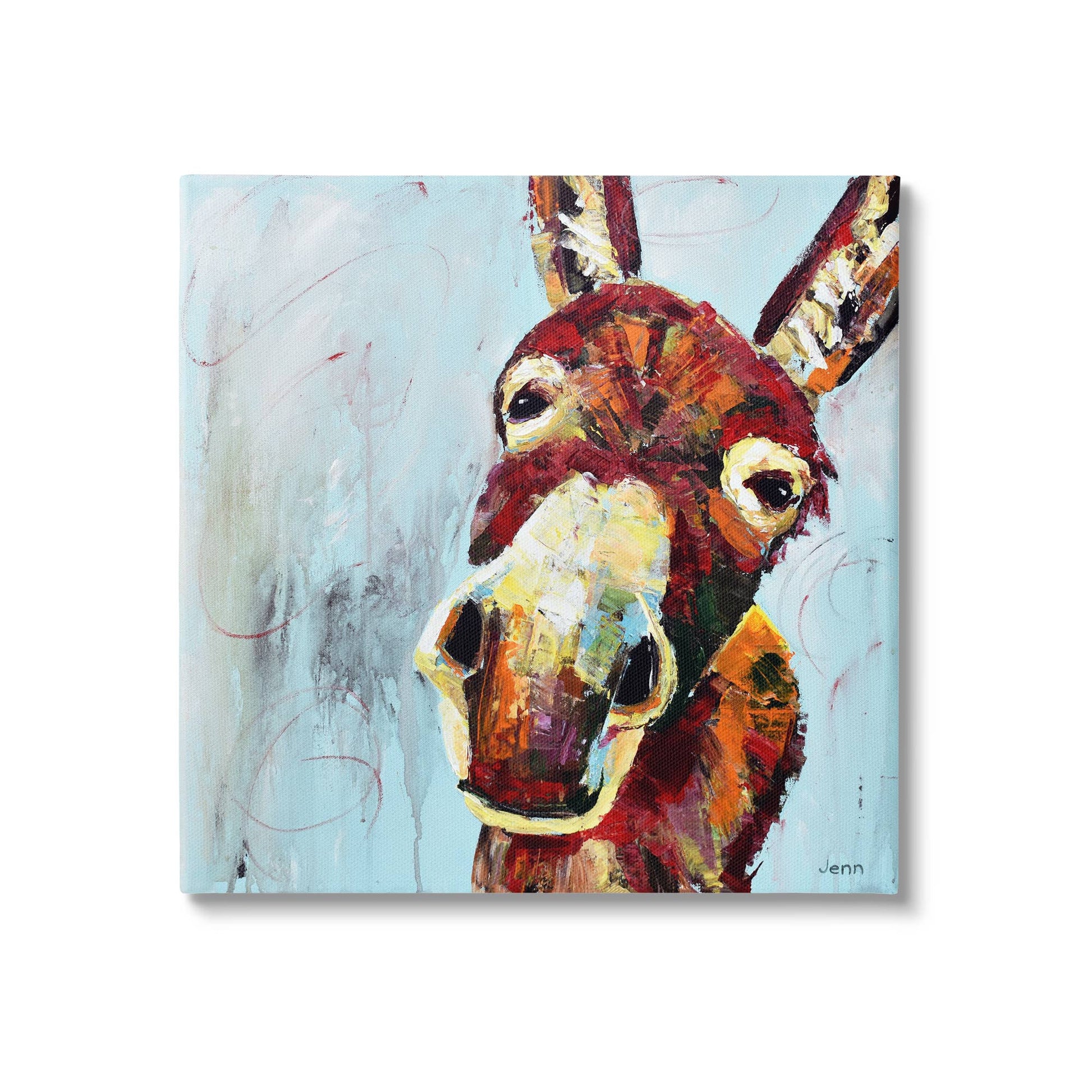 Donkey face canvas art