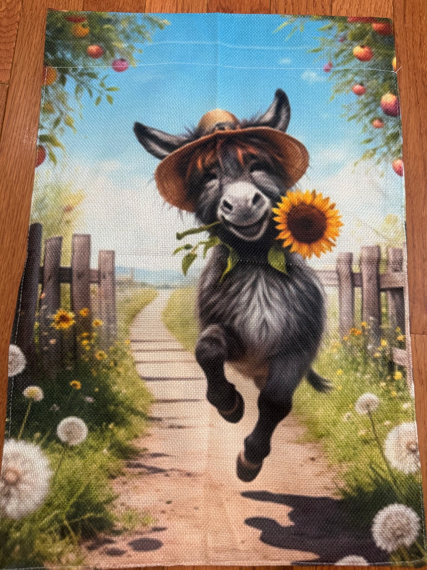 Donkey Garden Flags - woven polyester