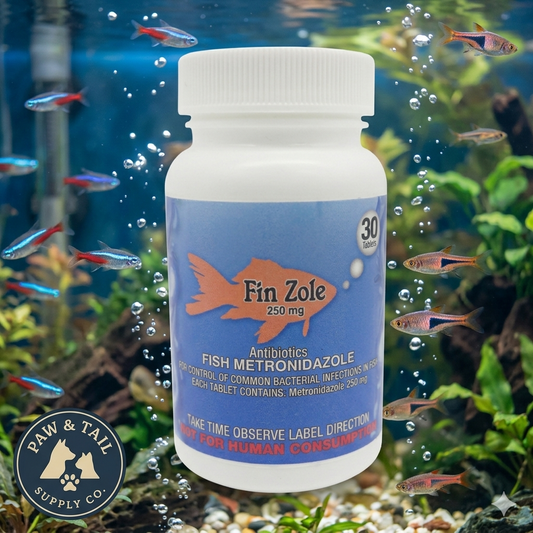 Fish Zole 250mg Capsules for Aquarium Fish – 30 Count – Water Care Support
