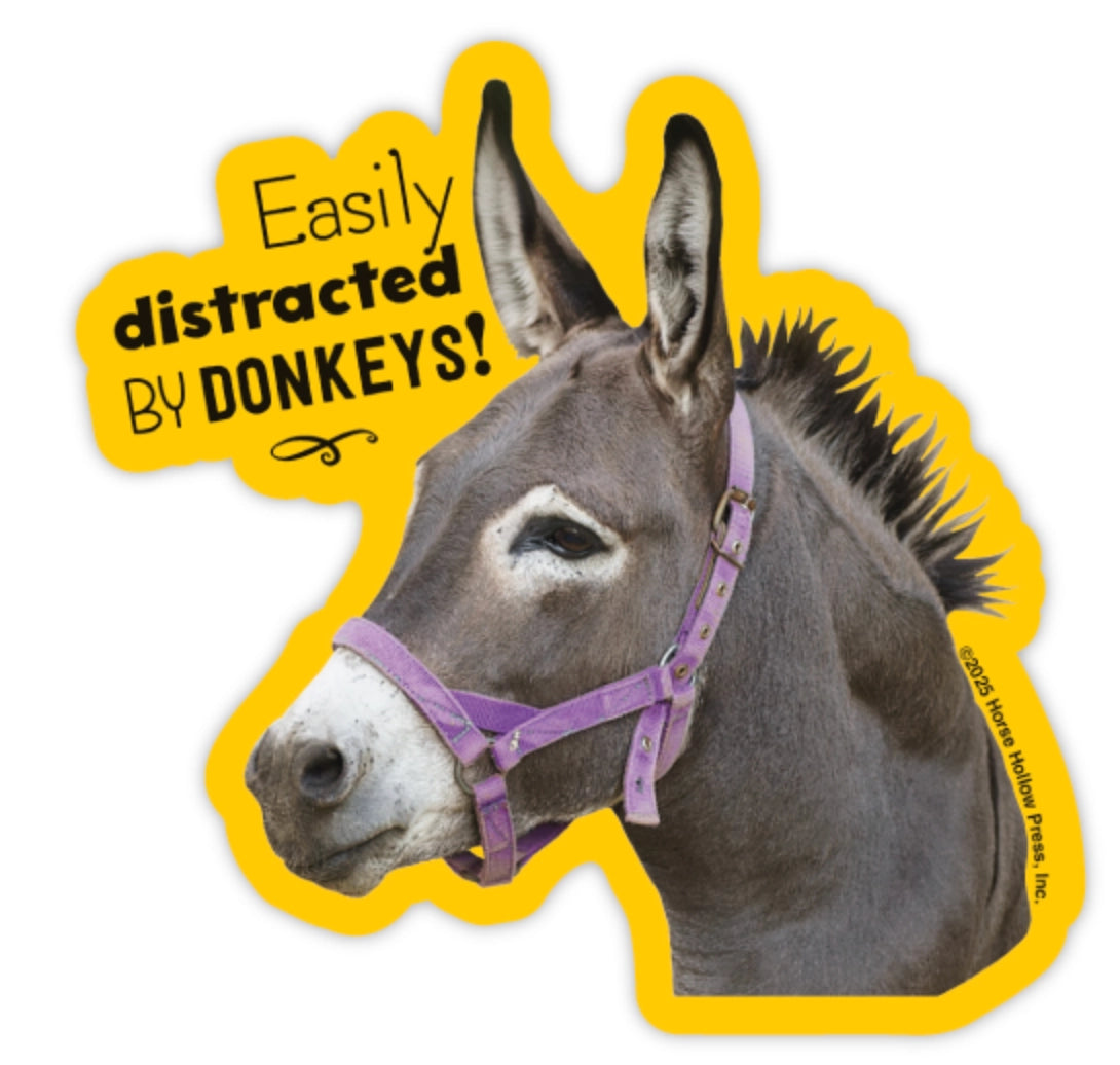 Donkey sticker- easily distracted by donkeys