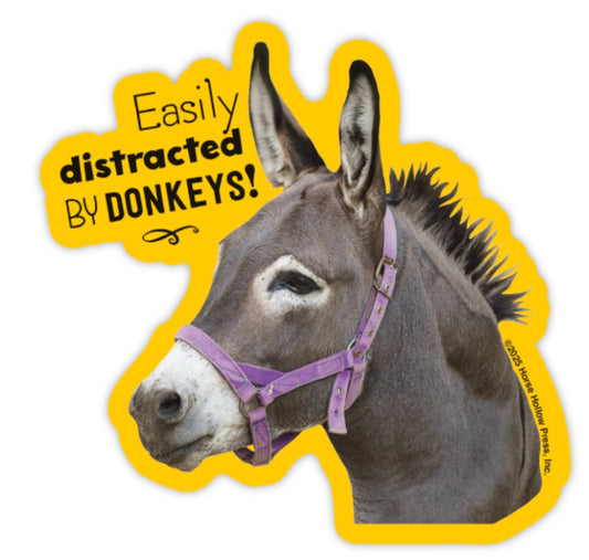 Donkey sticker- easily distracted by donkeys