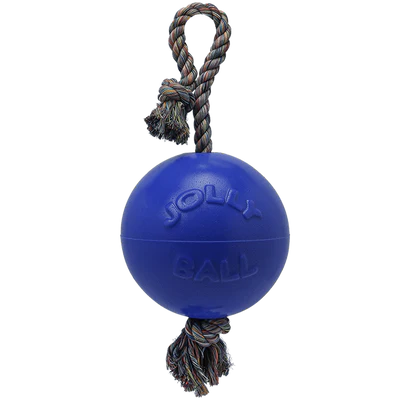 Jolly Pets Romp-n-Roll Toy 6” medium blue