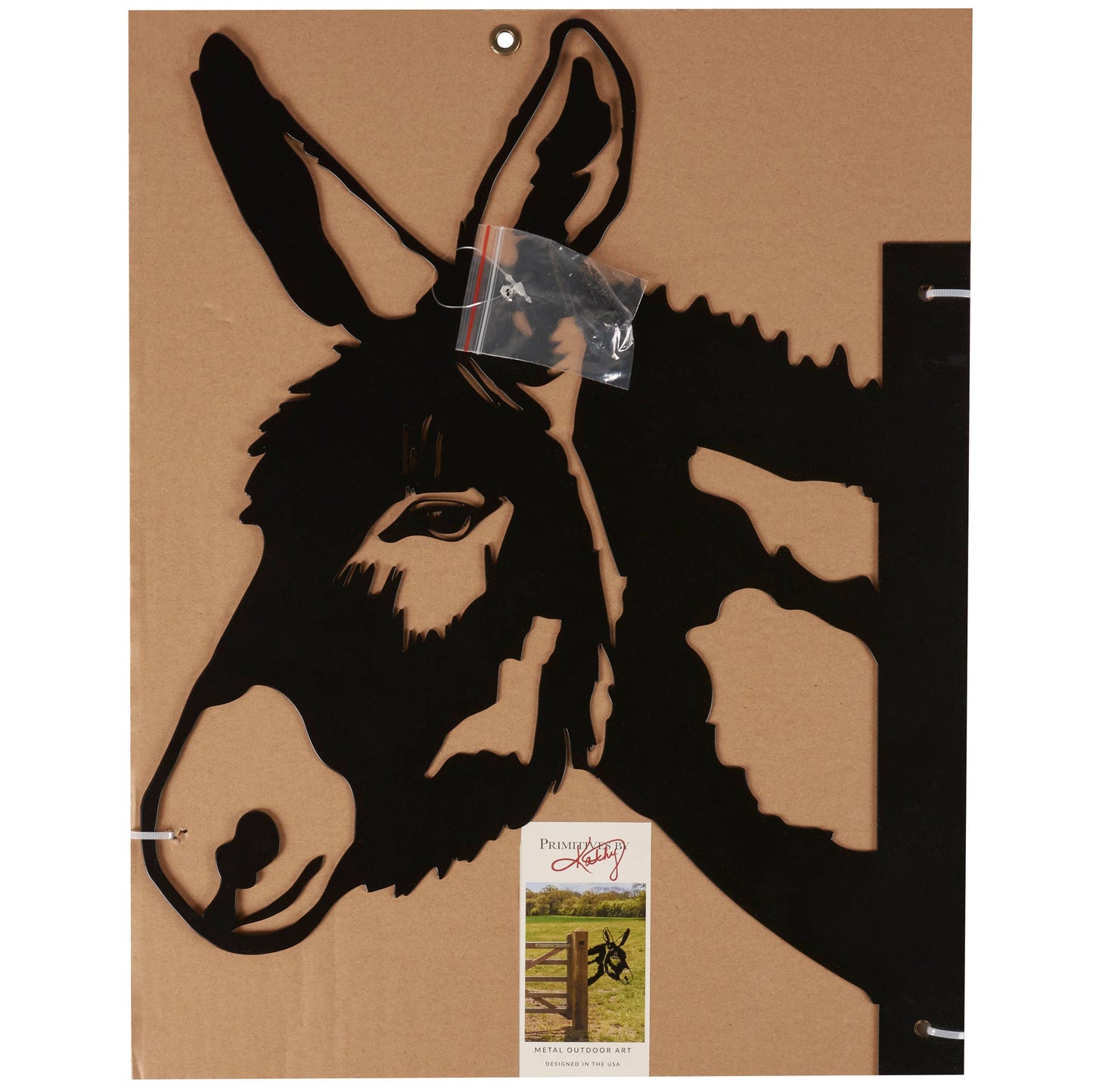 Metal art design donkey head