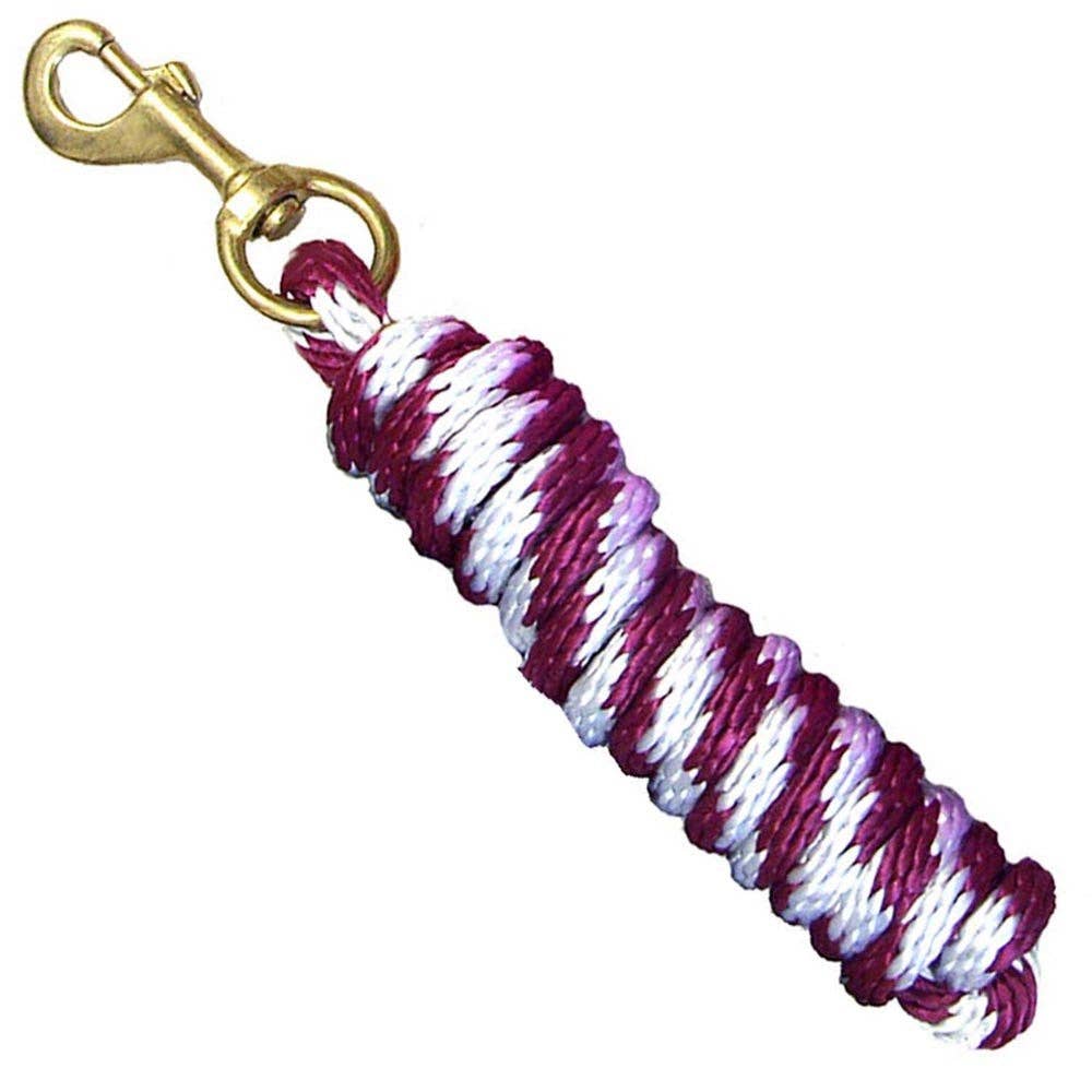 Braided Poly Lead Rope with Solid Brass Snap 8'