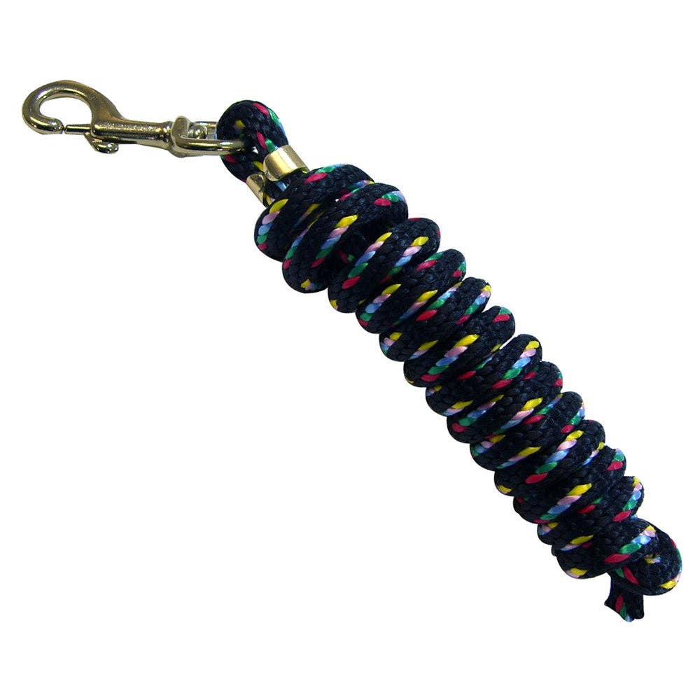 Braided Poly Lead Rope with Solid Brass Snap 8'