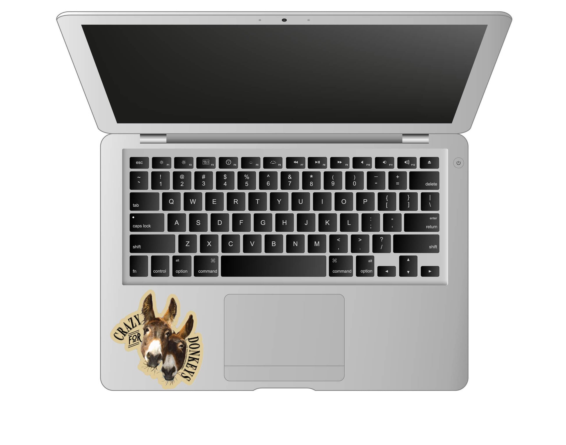 Donkey sticker crazy for donkeys on computer