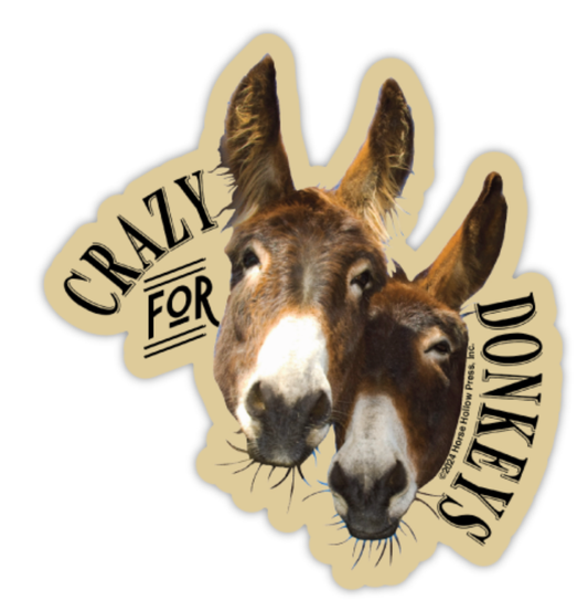 Donkey sticker- crazy for donkeys