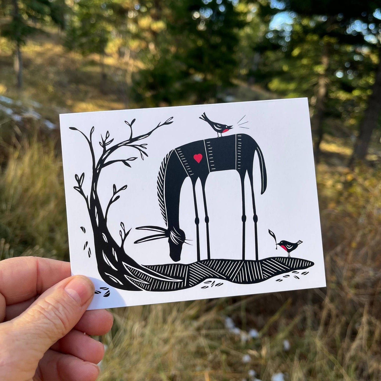 Donkey art card - donkey love 1