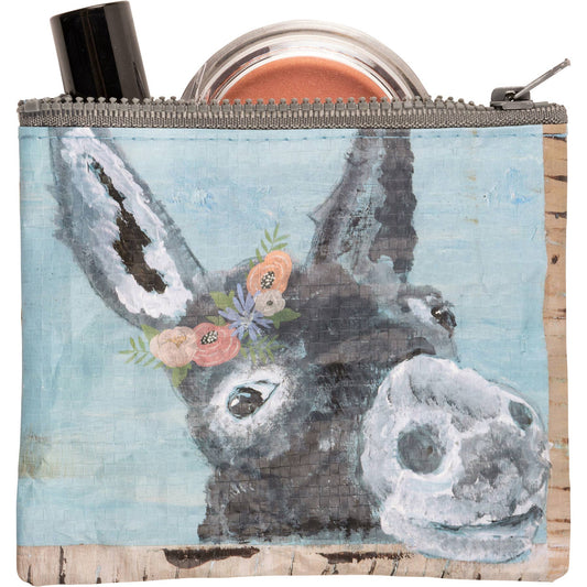 Small zip bag with donkey face